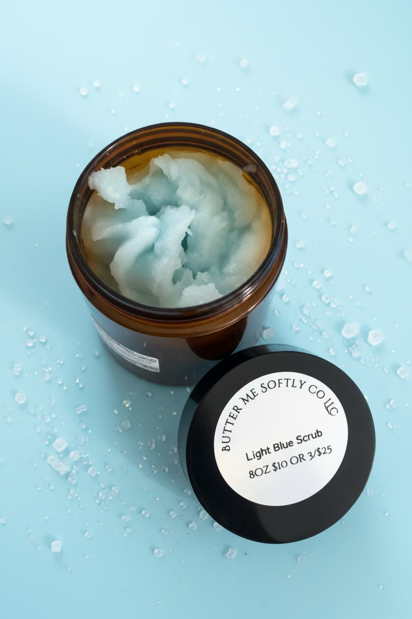 Sugar Scrub Light Blue 8oz