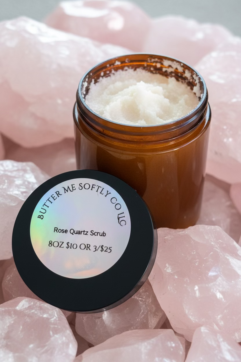 Sugar Scrub Rose Quartz 8oz